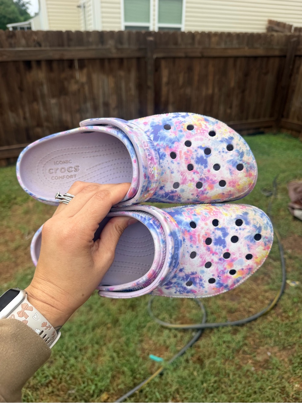Crocs Kids Classic Tie-Dye Clog - Purple Multicolor